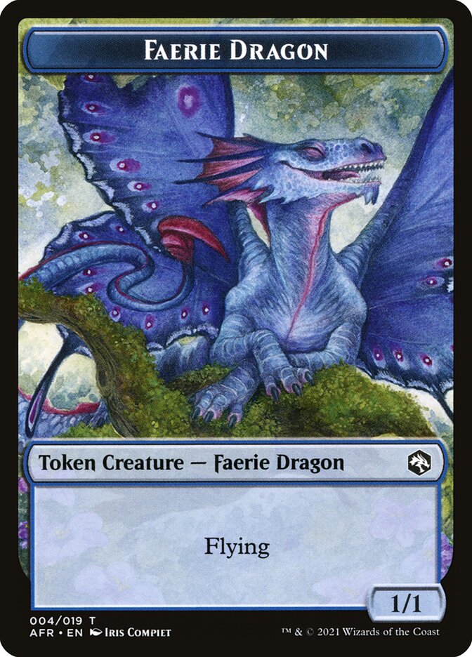 mtg dungeons and dragons dragon cards Faerie Dragon Token [Dungeons & Dragons: Adventures in the Forgotten R