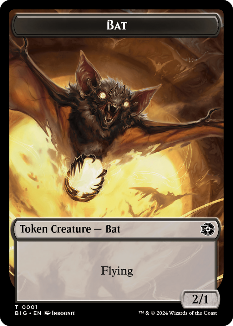 Bat // Plot Double-Sided Token [Outlaws of Thunder Junction: The Big S Bat // Plot Double-Sided Token [Outlaws of Thunder Junction: The Big S