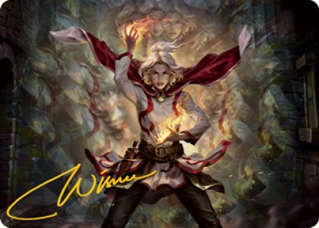 mtg adventures in the forgotten realms art cards Delina, Wild Mage Art Card (Gold-Stamped Signature) [Dungeons & Dragon