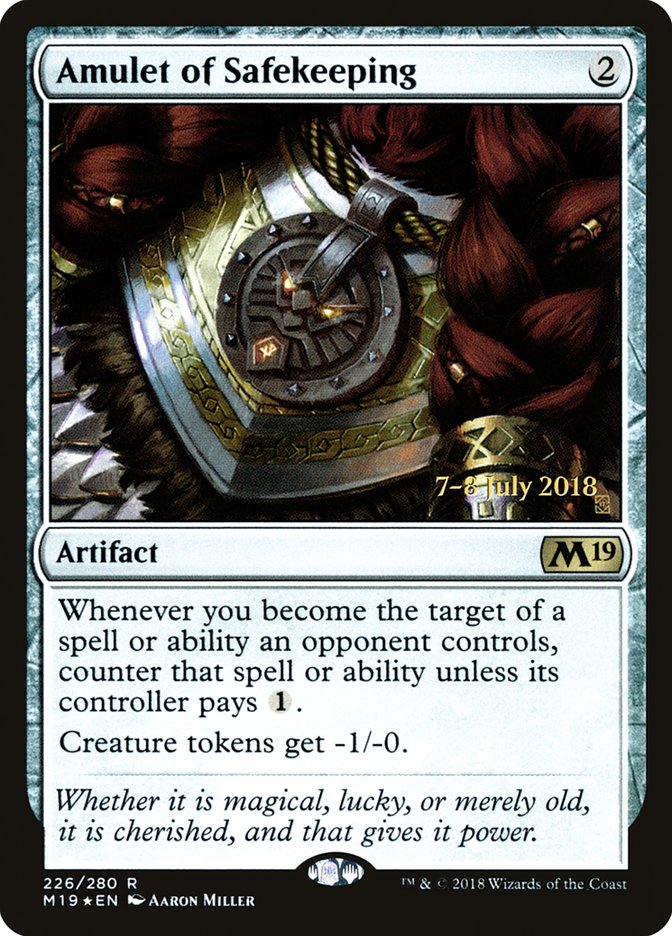 Amulet of Safekeeping [Core Set 2019 Prerelease Promos]