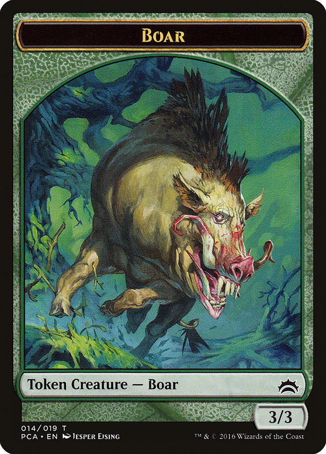 Goblin // Boar Double-Sided Token [Planechase Anthology Tokens]