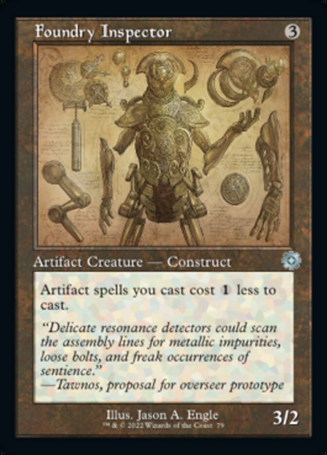 mtg schematic cards Foundry Inspector (Retro Schematic) [The Brothers' War Retro Artifacts