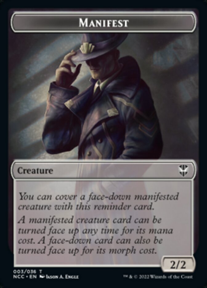mtg manifest double faced cards Manifest // Copy Double-Sided Token [Streets of New Capenna Commander