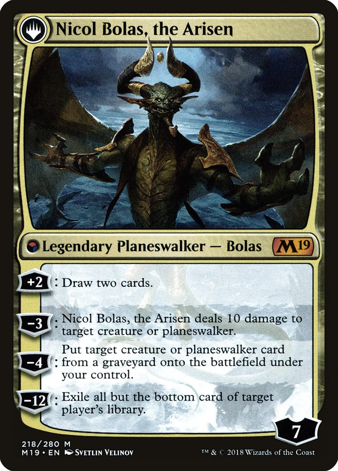 nicol bolas mtg cards Legends Rare (PSA NM 7) You draw a card Nicol Bolas, Planeswalker Archenemy: