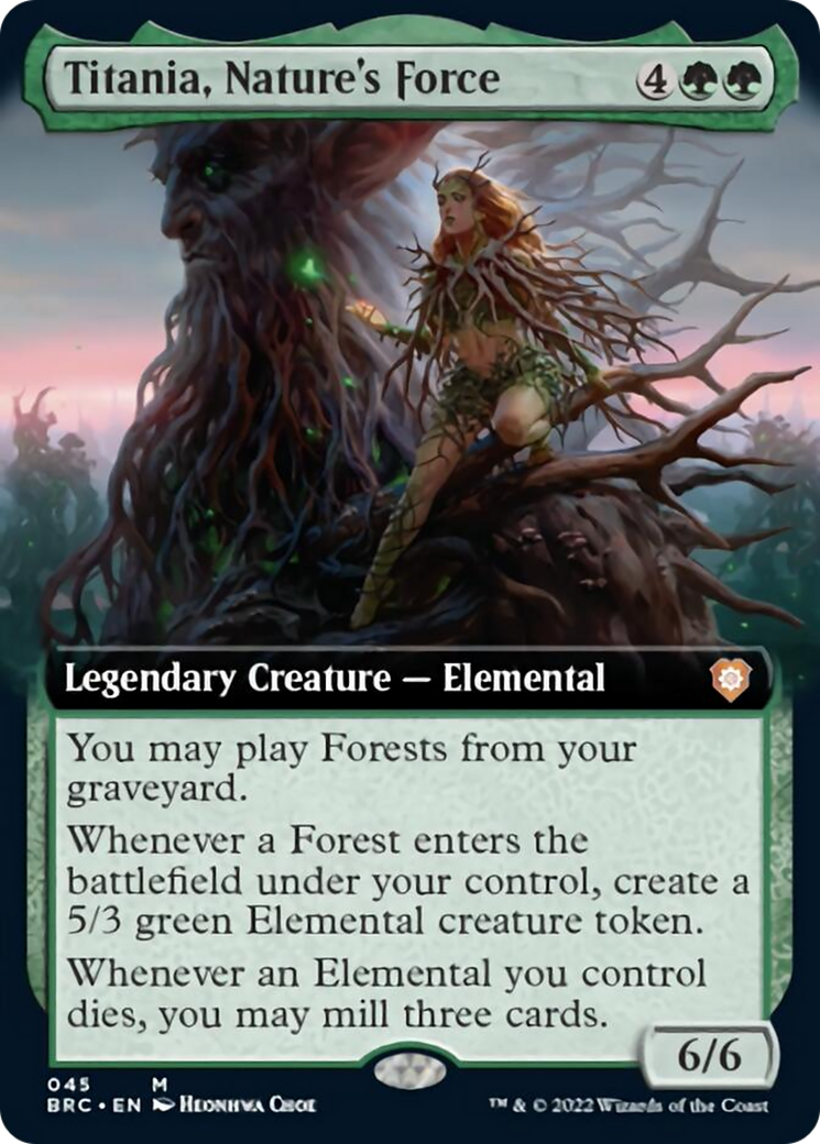 Titania, Nature's Force (Extended Art) [The Brothers' War Commander]