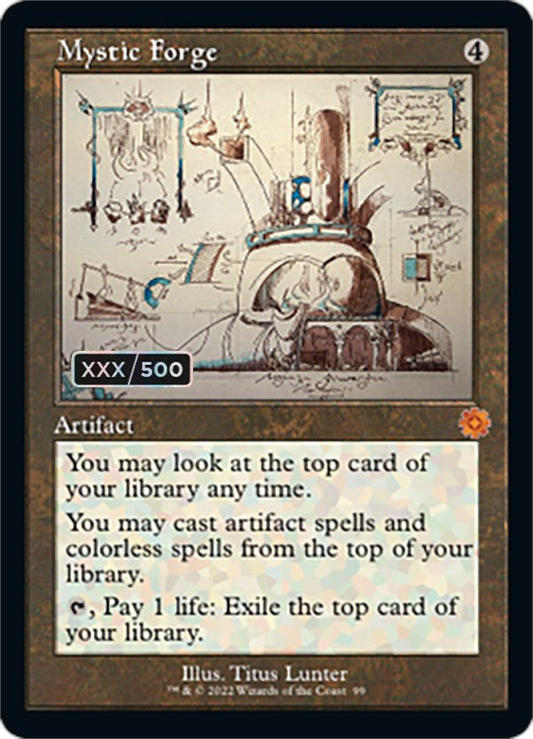 Mystic Forge (Retro Schematic) (Serialized) [The Brothers' War Retro A Mystic Forge (Retro Schematic) (Serialized) [The Brothers' War Retro A