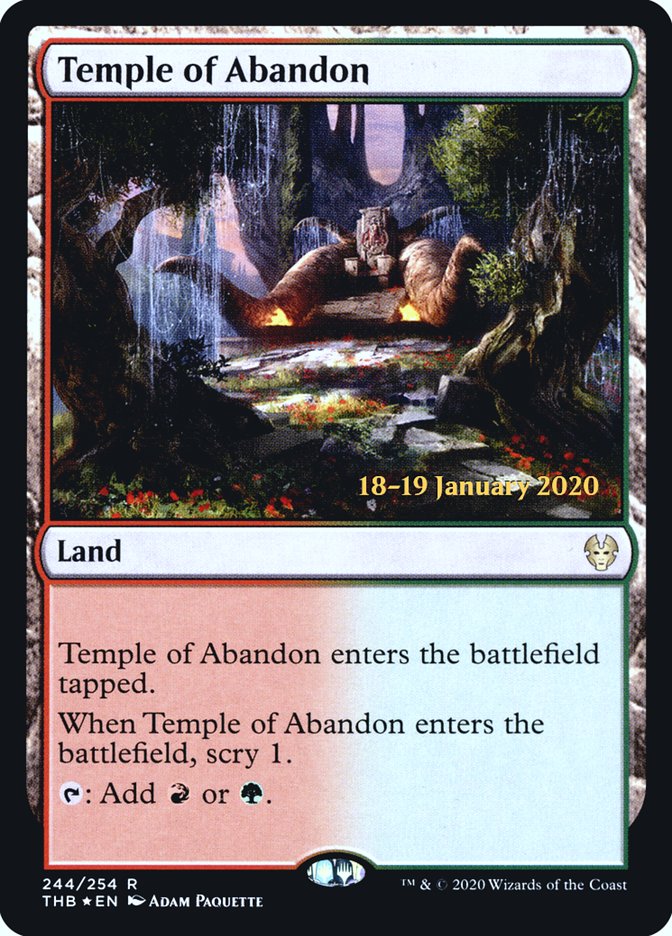 Temple of Abandon [Theros Beyond Death Prerelease Promos]