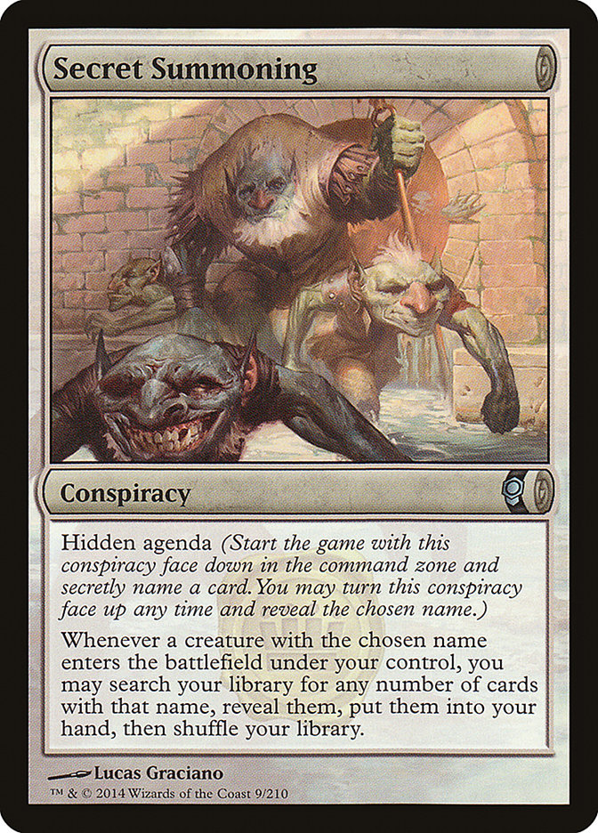 mtg conspiracy card Magic The Gathering - Universes Beyond - Assassin's Creed - Legendary Creature Aether Searcher - Conspiracy -
