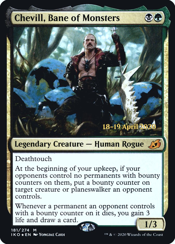 mtg bounty counter cards Chevill, Bane of Monsters [Ikoria: Lair of Behemoths Prerelease Promos