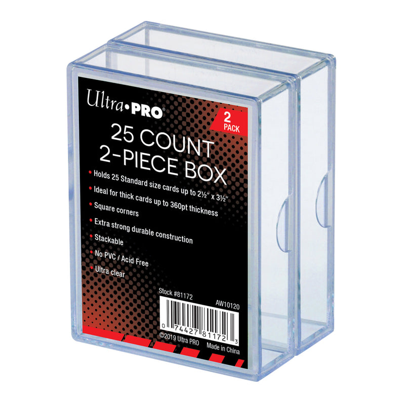 Ultra Pro 25 Count 2-Piece Clear Card Storage Box