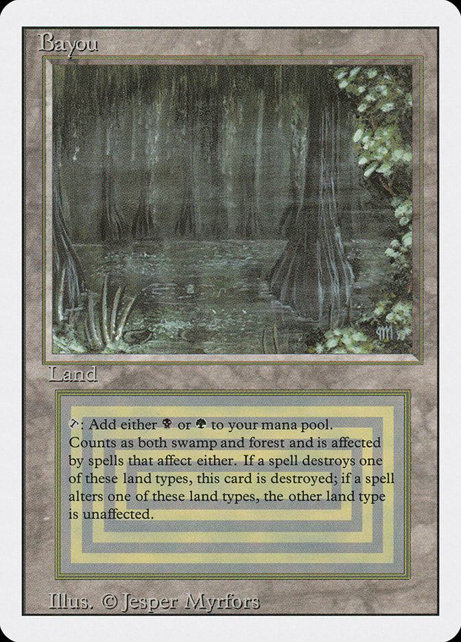 MTG Bayou unlimited 英語版 美品（ニアミント） MTG Bayou unlimited 英語版 美品（ニアミント）