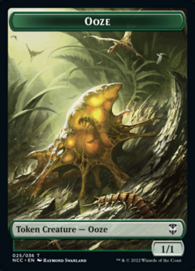 mtg green treasure cards Ooze (025) // Treasure (015) Double-Sided Token [Streets of New Capenn