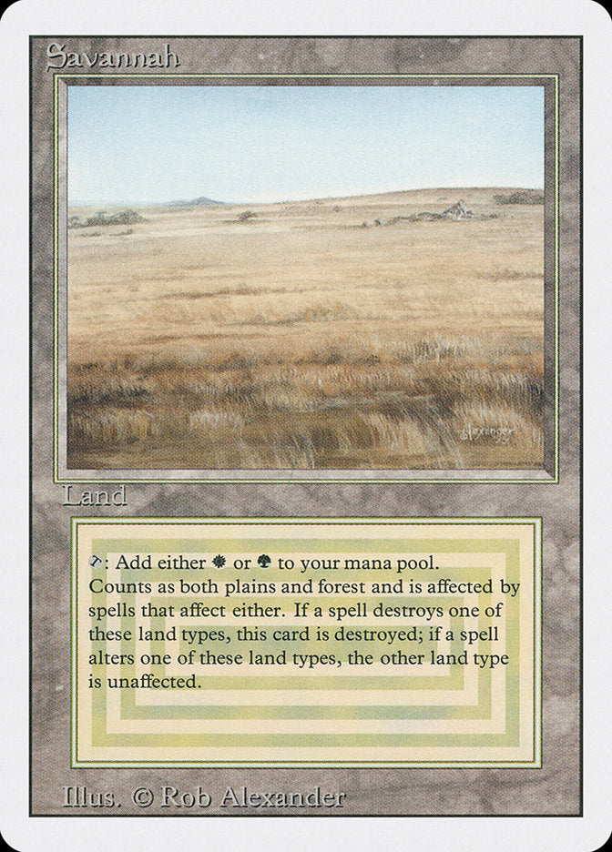 【断捨離】MTG savannah ４枚 Savannah [Revised Edition]