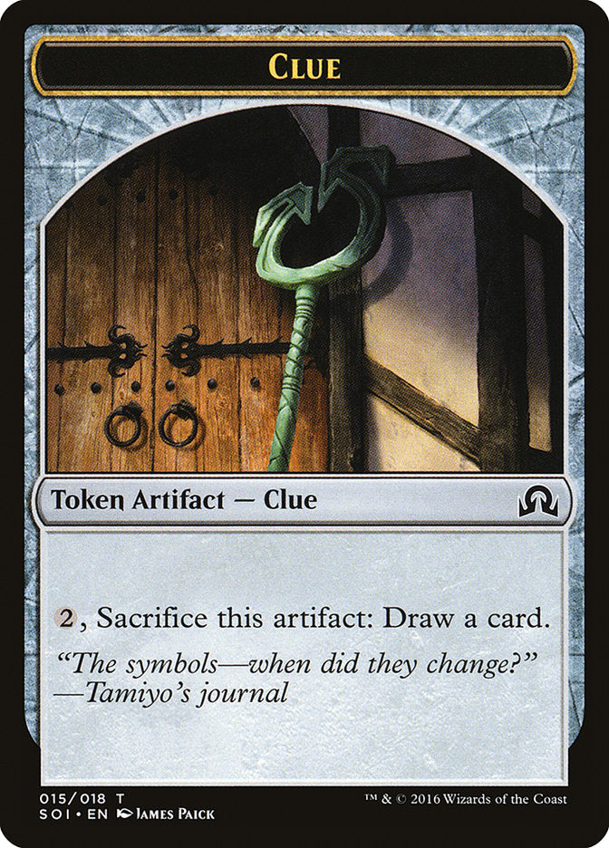 mtg clue token cards Pack for Magic the Gathering MTG: 4 pack Clue Tokens The Adventurer's Press Clue Token (Dagger) by Rembrandt