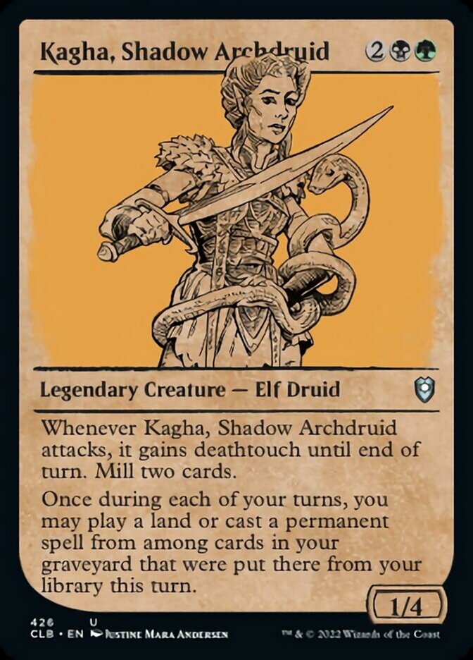 shadow card mtg Kagha, Shadow Archdruid (Showcase) [Commander Legends: Battle for Bald