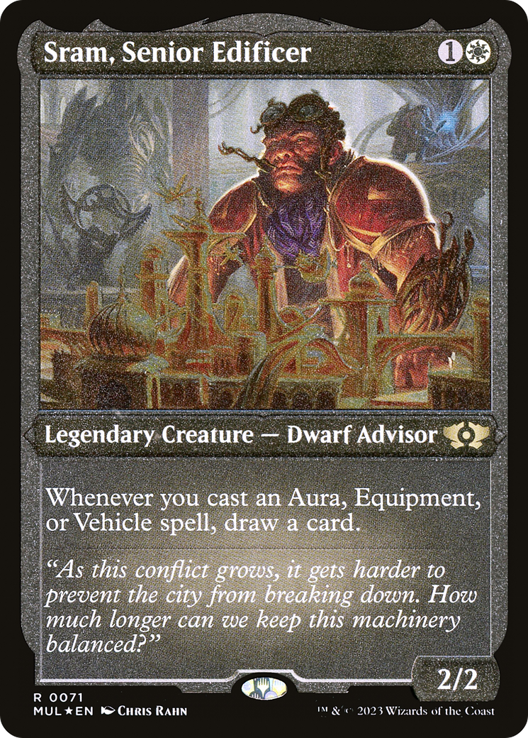 mtg etched foil cards Read the Fine Print Edition put it into your hand Sram, Senior Edificer (Foil Etched)