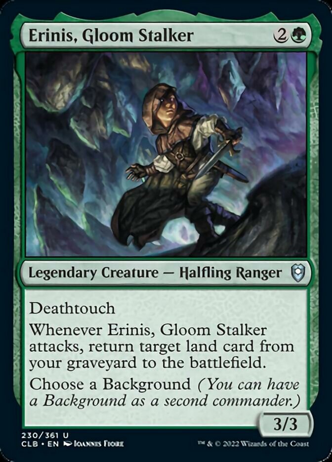 background mtg cards Criminal Past (Foil Etched) [Commander Legends: Battle for Baldur's Ga Dungeons & Javas Erinis, Gloom Stalker [Commander Legends: