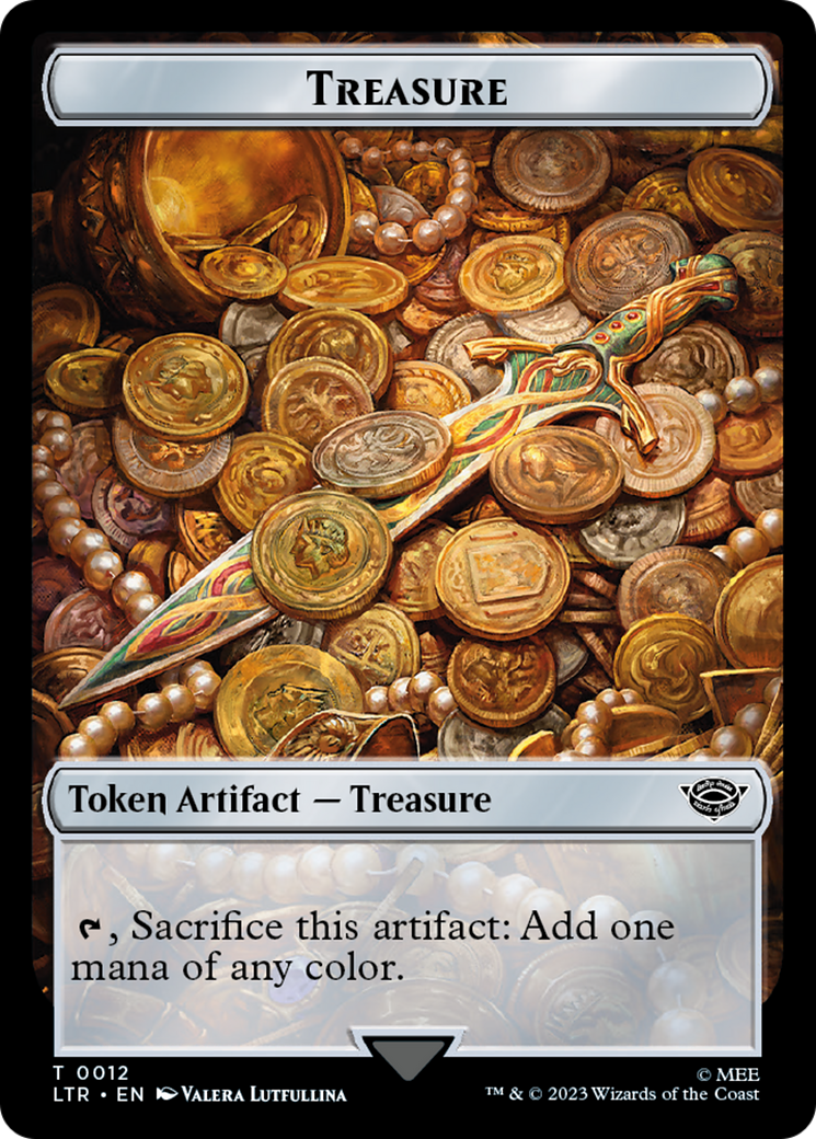 treasure token mtg cards The Monarch // Treasure Double-Sided Token [The Lord of the Rings: Tal