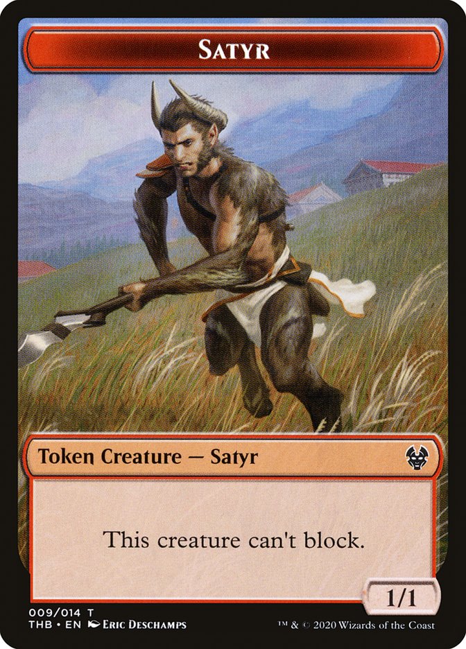 Elemental // Satyr Double-Sided Token [Theros Beyond Death Tokens]