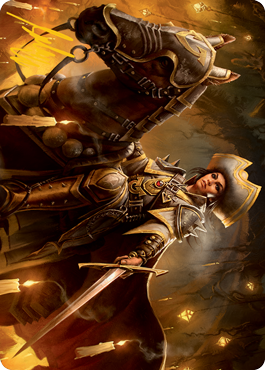 Seasoned Cathar Art Card (Gold-Stamped Signature) [Innistrad: Midnight Seasoned Cathar Art Card (Gold-Stamped Signature) [Innistrad: Midnight