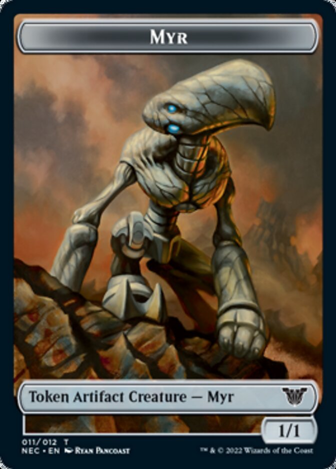 Myr // Pilot Double-Sided Token [Kamigawa: Neon Dynasty Commander Toke