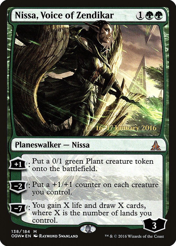 nissa mtg cards Magic: The Gathering - Nissa, Worldwaker (187/269) put it on the bottom of its owners library instead. Nissa Revane - MTG Wiki