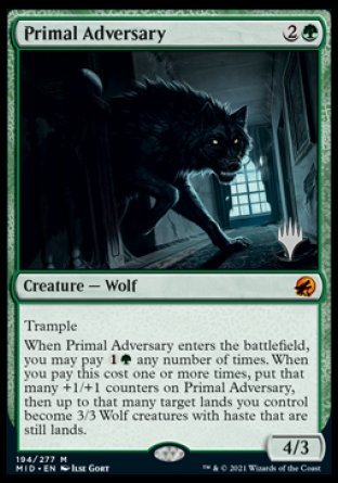 Primal Adversary (Promo Pack) [Innistrad: Midnight Hunt Promos]