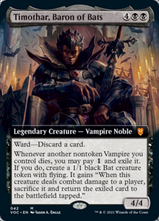 Timothar, Baron of Bats (Extended Art) [Innistrad: Crimson Vow Commander]