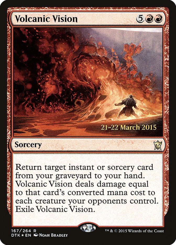 mtg cards that return instant or sorcery from graveyard Volcanic Vision [Dragons of Tarkir Prerelease Promos]