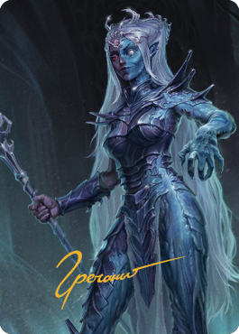 baldur's gate mtg art cards Card 15: Gray Slaad (signed) - Commander Legends: Battle for art series Myrkul, Lord of Bones Art