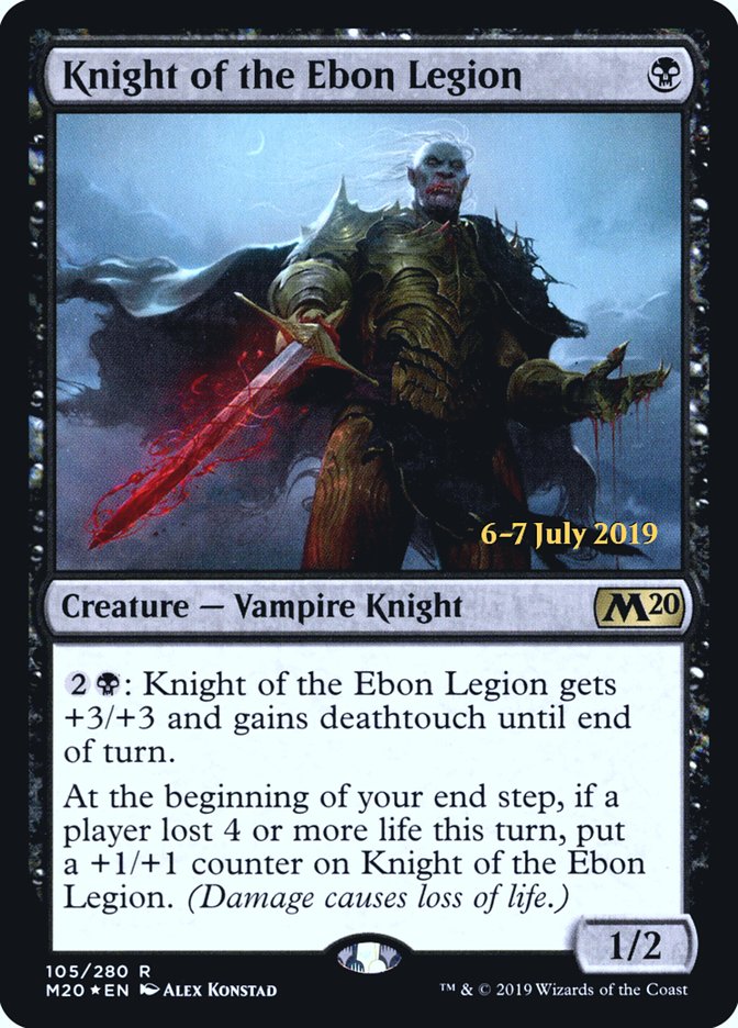 Knight of the Ebon Legion [Core Set 2020 Prerelease Promos]