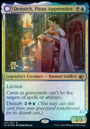 mtg cards with disturb Dennick, Pious Apprentice // Dennick, Pious Apparition [Innistrad: Mid