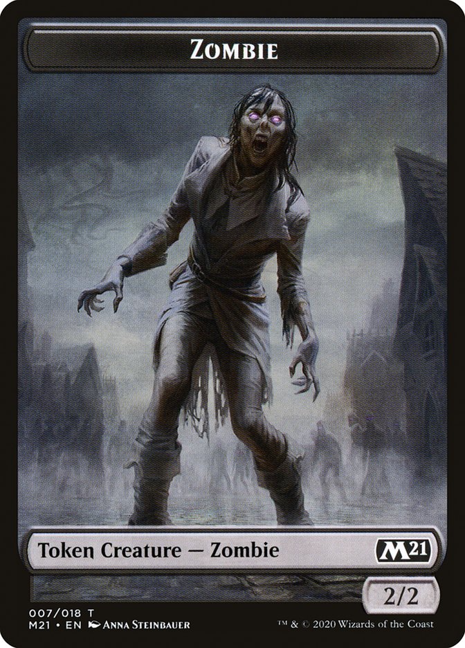 mtg cards that make zombie tokens Open the Graves Midnight Hunt Commander (MIC) #126 Scryfall Magic: The Gathering Search create a 2/2 black Zombie creature token. What blue and black Magic: