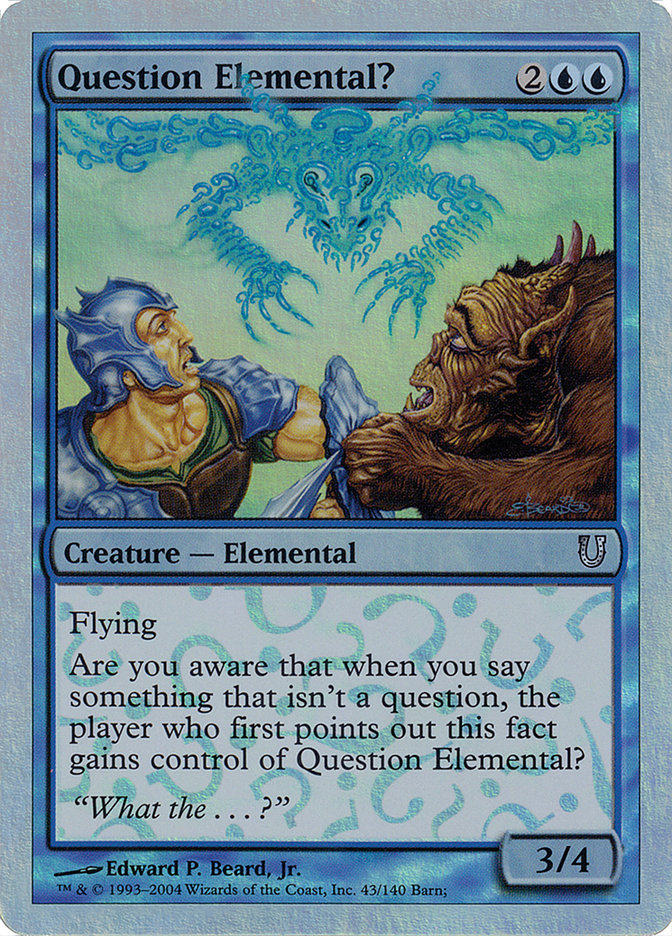 Question Elemental? (Alternate Foil) [Unhinged]