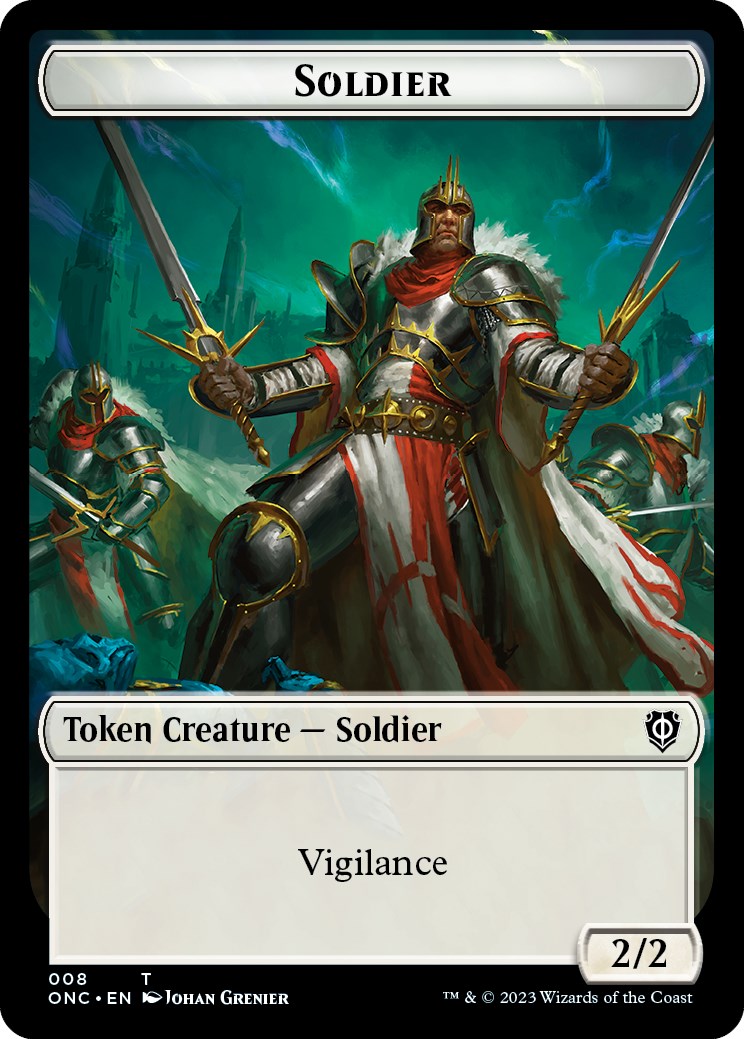 Soldier (008) // Angel Double-Sided Token [Phyrexia: All Will Be One C Soldier (008) // Angel Double-Sided Token [Phyrexia: All Will Be One C