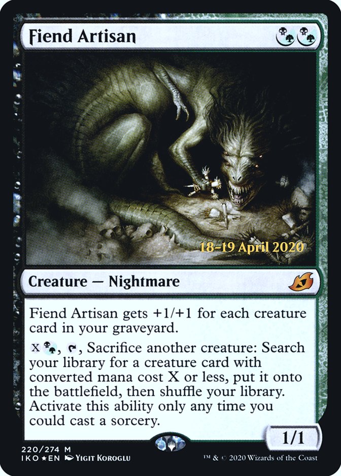 creature fetch cards mtg Fiend Artisan Price & Card Details Secret Lair Drop or land card from among the milled cards onto the battlefield. Fiend Artisan (#1645) (borderless)