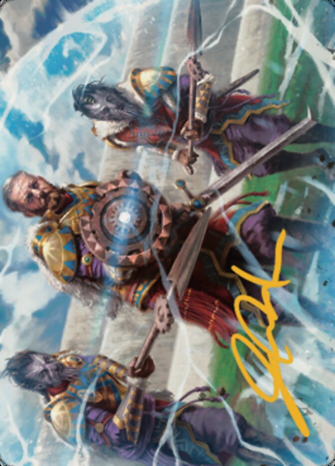Argivian Phalanx Art Card (Gold-Stamped Signature) [Dominaria United A Argivian Phalanx Art Card (Gold-Stamped Signature) [Dominaria United A
