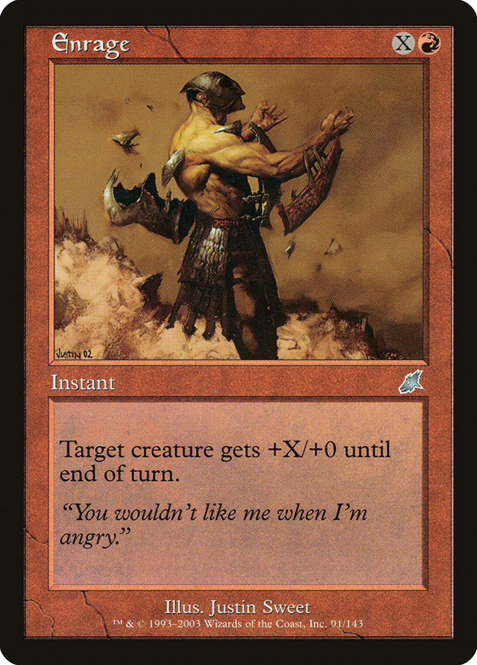 cards with enrage mtg Legal in Modern, Rules Text: Enrage, 20 cards