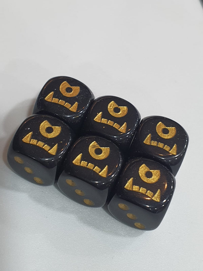 Custom Grey Ogre 6-Sided Chessex Dice