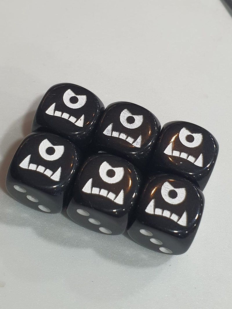 Custom Grey Ogre 6-Sided Chessex Dice