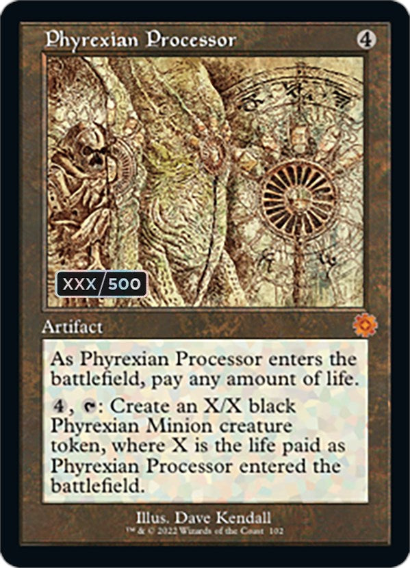 Phyrexian Processor (Retro Schematic) (Serialized) [The Brothers' War Retro Artifacts]