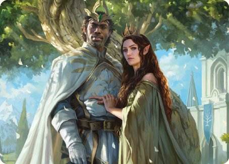 arwen mtg card Aragorn and Arwen, Wed Art Card [The Lord of the Rings: Tales of Middl