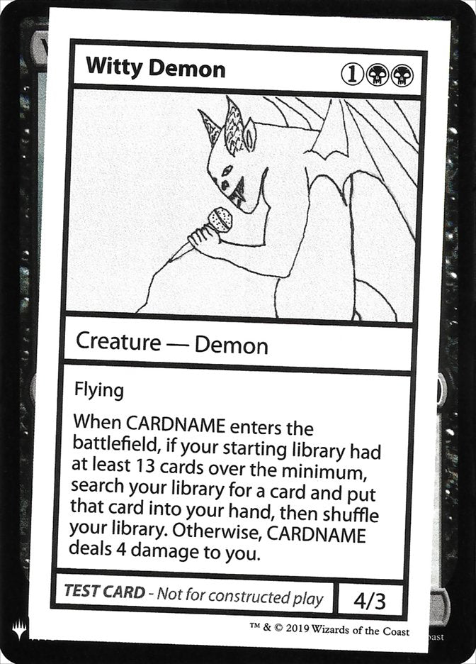 Witty Demon [Mystery Booster Playtest Cards]
