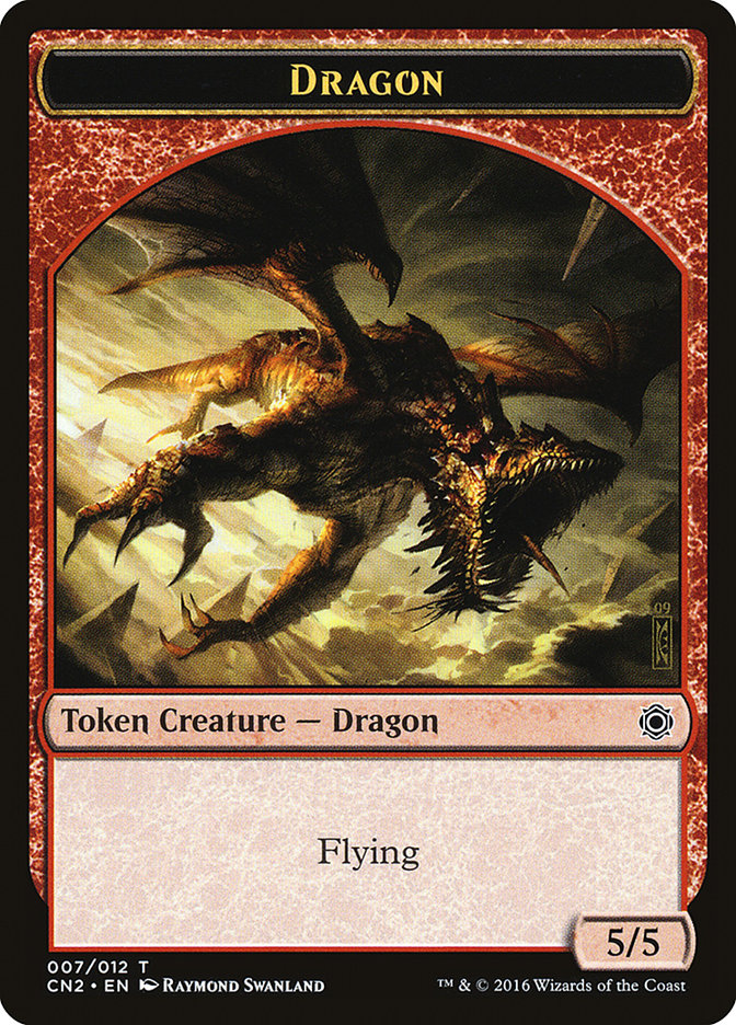 mtg cards that make dragon tokens Token (6/6 - Flying) by Matt Stawicki it deals 3 damage to any target. Dragon Elemental // Treasure Double-Sided