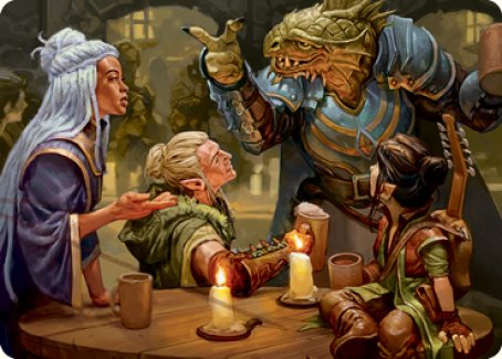 You Meet in a Tavern Art Card [Dungeons & Dragons: Adventures in the F