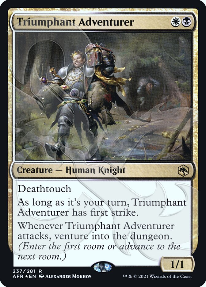 mtg ampersand cards Triumphant Adventurer (Ampersand Promo) [Dungeons & Dragons: Adventure