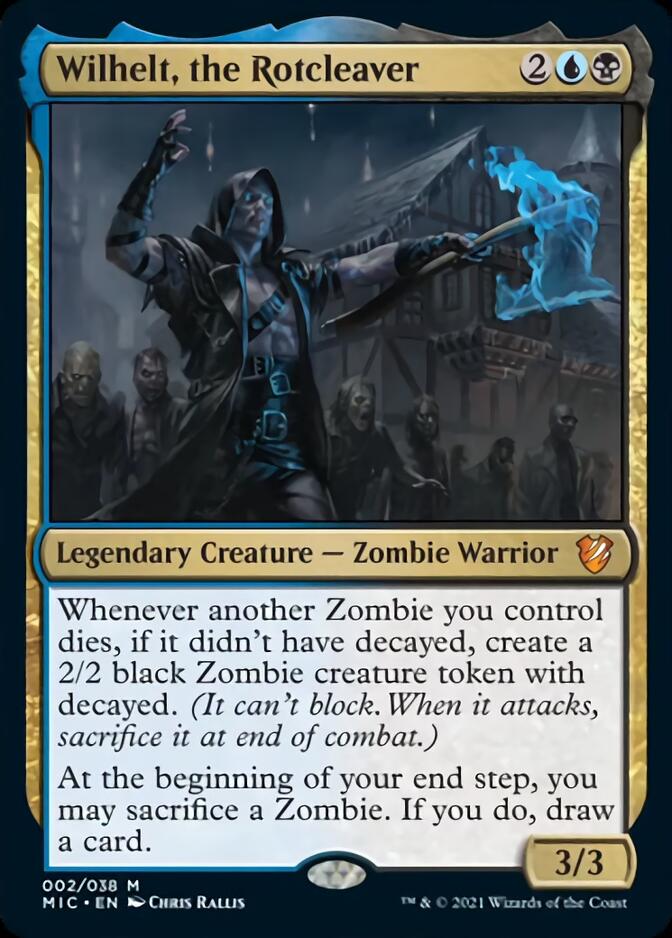 blue zombie cards mtg (005) // Zombie (015) Double-Sided Token [Innistrad: Midnight H counter it unless that player pays 2 life.) Foundations (FDN) #77 Illustrated by Raluca Marinescu Magic Wilhelt, the Rotcleaver [Innistrad: Midnight