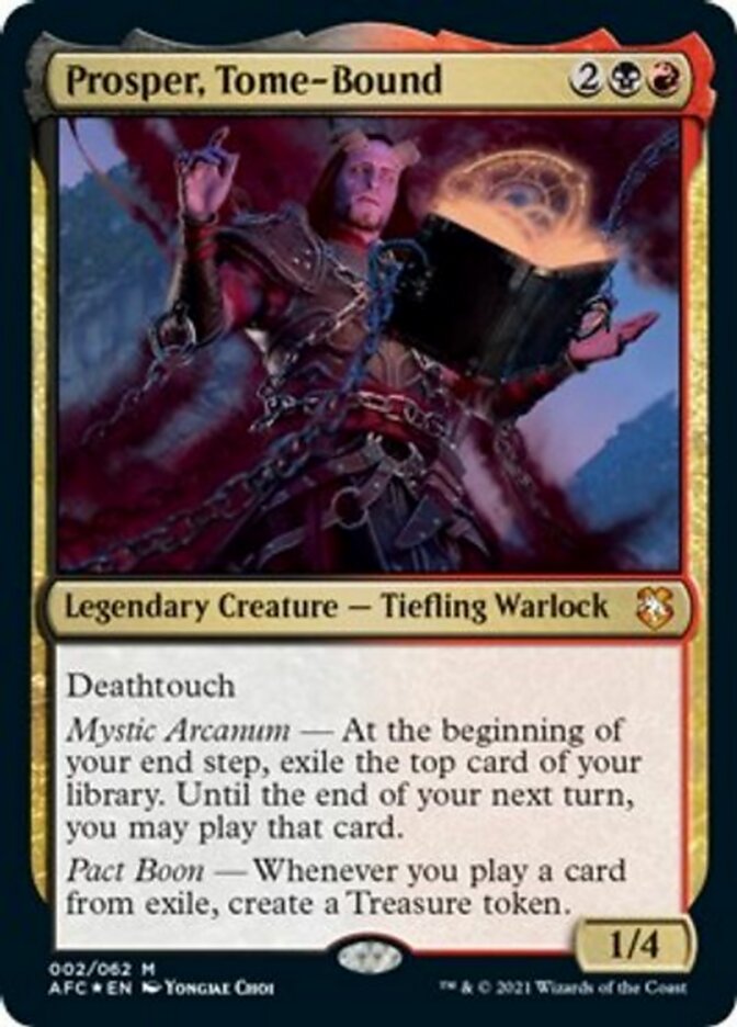 red adventure cards mtg Prosper, Tome-Bound (Display Commander) [Dungeons & Dragons: Adventure