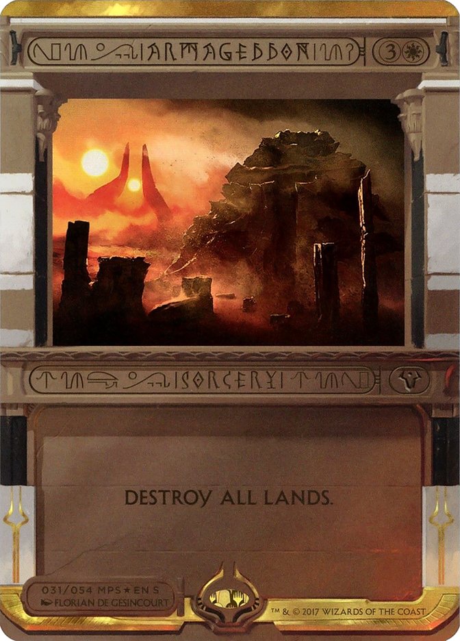 armageddon card mtg Magic The Gathering - - Armageddon Destroy all lands. Armageddon Clock