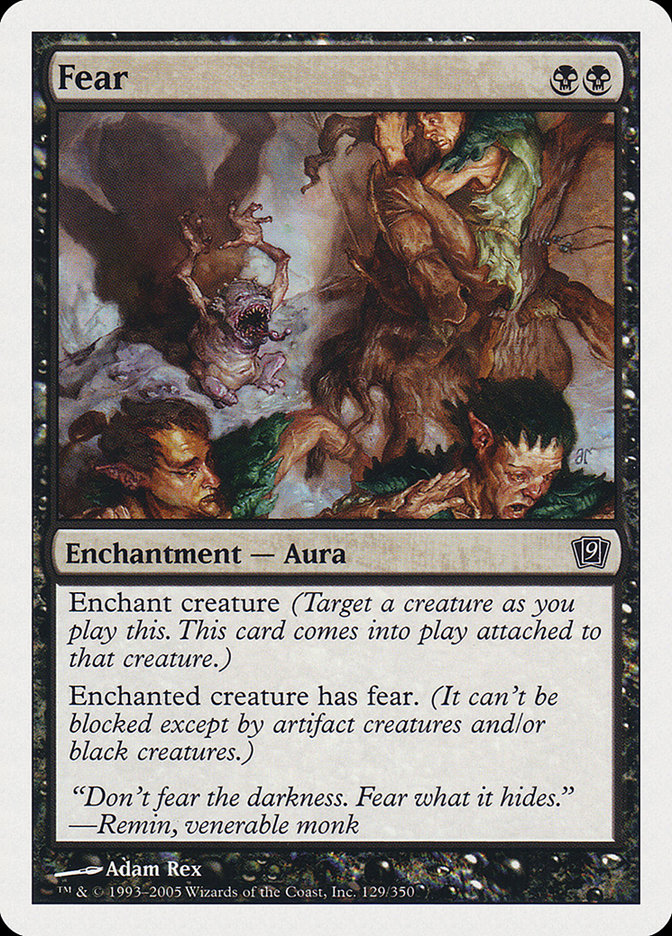 fear of cards mtg Magic The Gathering - Duskmourn - House Horror untap target creature Fear of the Dark |